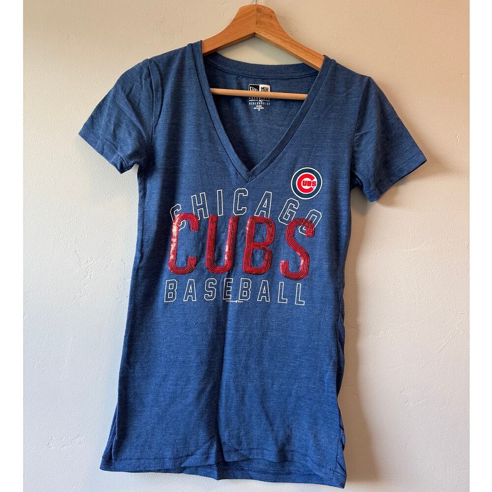 New Era Chicago Cubs MLB Official V-Neck Tee